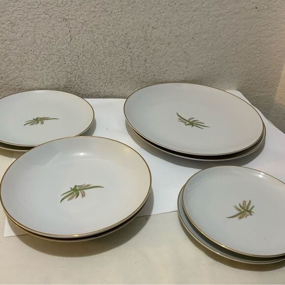 FUKAGAWA Arita, "Golden Wheat" Elegant, 1950s, MCM, Mid-Mod 8 pieces G25 - Picture 11 of 11